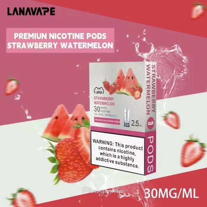 草莓西瓜 拉娜Lana菸彈 霧化彈 透明設計 2.5ml×3枚