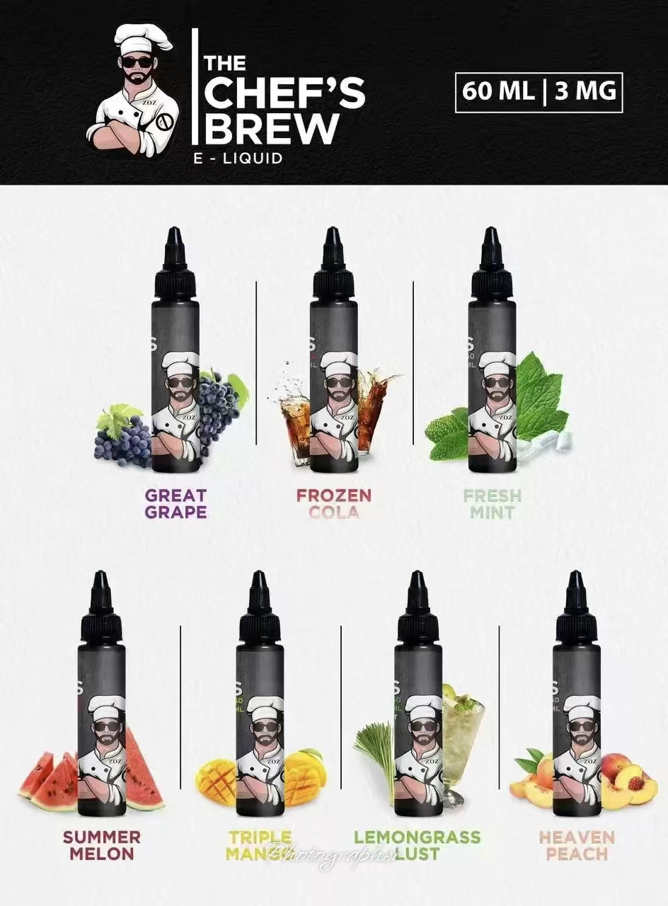 美國進口 CHEF’S BREW 廚師佳釀系列 大煙油60ML